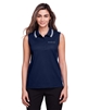 BHG Devon & Jones Ladies' CrownLux Performanceâ„¢ Plaited Tipped Sleeveless Polo