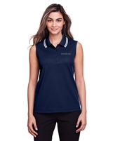 BHG Devon & Jones Ladies' CrownLux Performanceâ„¢ Plaited Tipped Sleeveless Polo