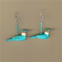 Turquoise Hummingbird Matching Earrings Kit