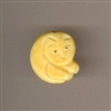 Bone Bead - Fat Flat Cat Hand Carved Bone