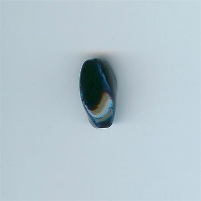 Asian Blue and White Bead - Cobalt blue, 11x20mm