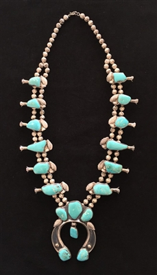 Photo of Navajo Squash Blossom Necklace, Circa 1960