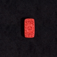 Cinnabar - 1-3/8" long Buddha symbol
