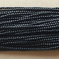 Photo of 15" strands 2mm Polished Black Onyx Beads