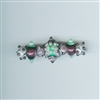 7 Am Lampwork Beads - Peppermint