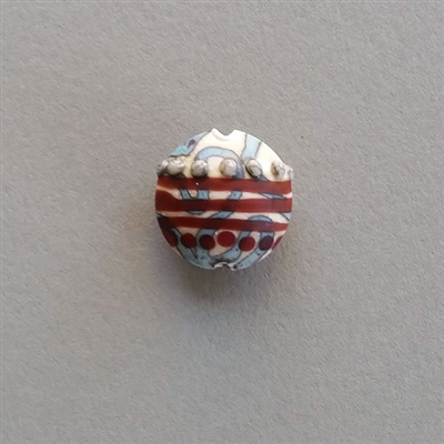 Photo of 18mm Rounded Flat Lentil-shaped AZ Glass Focal Bead