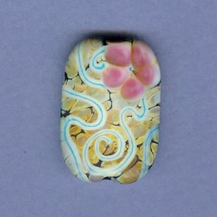 Blooming Prickly Pear Focal Bead - large