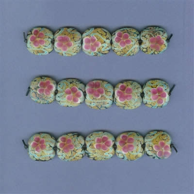 Blooming Prickly Pear Focal Beads - Set of 5