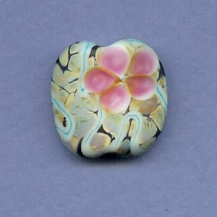 Blooming Prickly Pear Focal Bead - small