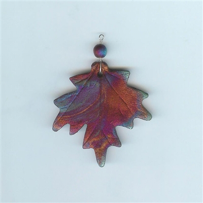 Raku Leaf Pendant