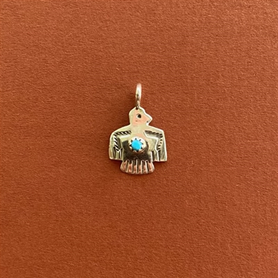 Photo of the 15mm Navajo SS Thunderbird-Turquoise Pendant