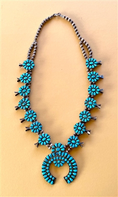 Photo of Navajo Squash Blossom Necklace #1, Circa 1975
