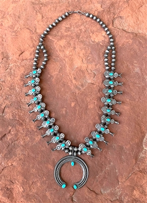 Photo of Navajo Squash Blossom Necklace #2, Circa 1975