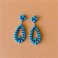 Photo of Zuni Indian Sleeping Beauty Turquoise Earrings, Circa 1995