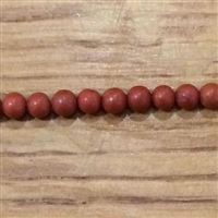 Photo of 4mm Red Jasper beads - matte finish