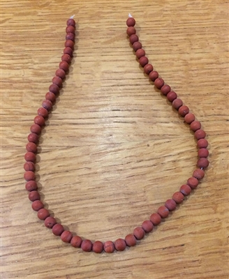 Photo of 6mm Red Jasper beads - matte finish - 15" strands