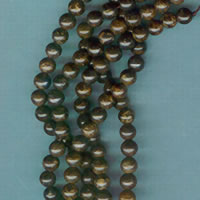 6mm Round Bronzite Strands, 16"