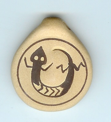 Clay Lizard Pendant