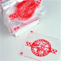 10 X 8 Slide Seal Saddle Pack Deli Bag -- Printed "Fresh to Go" Red Print 1.2 mil 1,000/cs| Prism Pak