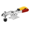 557206 Horizontal toggle clamp with safety latch. Size 3, yellow.