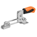 557405 Hook type toggle clamp horizontal. Size 2, orange