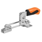 557406 Hook type toggle clamp horizontal. Size 3, orange