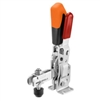 557419 Vertical toggle clamp with safety latch. Size 4, orange.