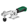 557492 Horizontal acting toggle clamp. Size 0, green