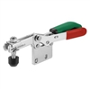 557581 Horizontal toggle clamp with safety latch. Size 3, green.
