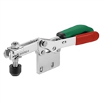 557582 Horizontal toggle clamp with safety latch. Size 4, green.