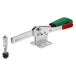557583 Horizontal toggle clamp with safety latch. Size 4, green.