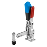 557746 Vertical toggle clamp with safety latch. Size 3 blue.