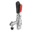558138 Vertical toggle clamp with safety latch. Size 4, black.