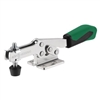 560162 Horizontal acting toggle clamp plus, Size 3, green.