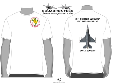 121st FS Capital Guardians Squadron T-Shirt D2 - USAF Licensed Product