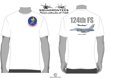 124th FS Hawkeyes T-Shirt D2 - USAF Licensed Product