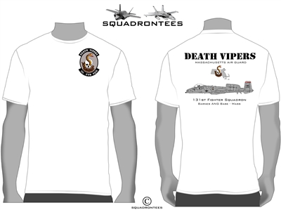 131st FS Death Vipers Squadron T-Shirt D2 - USAF Licensed Product