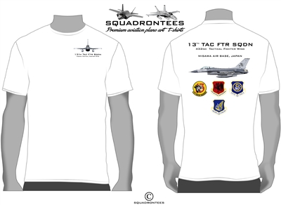 13th Tactical Fighter Squadron F-16  Squadron T-Shirt, USAF Licensed Product