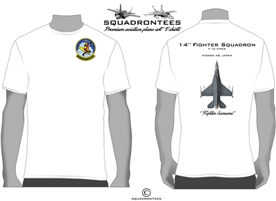 14th Fighter Squadron F-16 Squadron T-Shirt, USAF Licensed Product