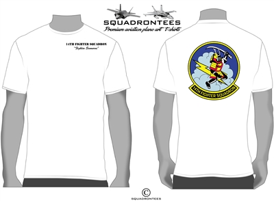 14th Fighter Squadron Logo Back Squadron T-Shirt, USAF Licensed Product