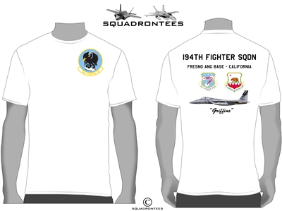 194th Fighter Squadron Griffins Squadron T-Shirt D2 - USAF Licensed Product
