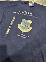 308th SMS Strategic Missile Wing Squadron T-Shirt, USAF Licensed Product
