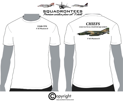 335th Tac Fighter Squadron Chiefs Squadron T-Shirt D1, USAF Licensed Product
