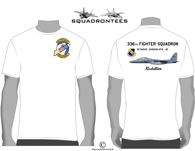336th Fighter Squadron Rocketeers Squadron T-Shirt D2, USAF Licensed Product