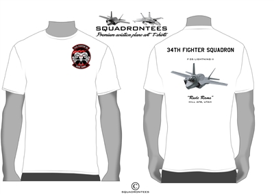 34th FS F-35 Squadron T-Shirt D2, USAF Licensed Product