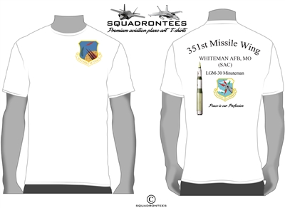 351st Missile Wing Squadron T-Shirt D2, USAF Licensed Product