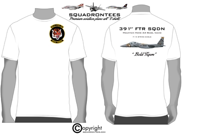 391st FS Bold Tigers Squadron T-Shirt D2, USAF Licensed Product