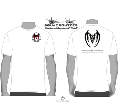 44th Fighter Squadron Vampires Logo Back Squadron T-Shirt- USAF Licensed Product