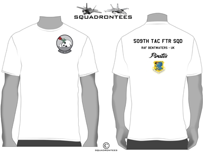 509th TFS Pirates Squadron T-Shirt D2, USAF Licensed Product