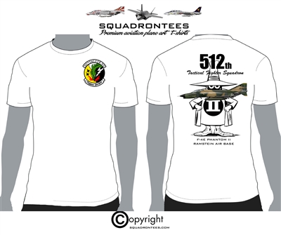 512th TFS Dragons Squadron T-Shirt D2, USAF Licensed Product